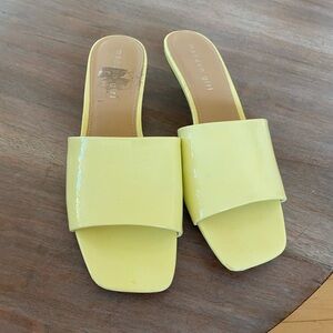Madden Girl Bright Yellow Slide Sandals